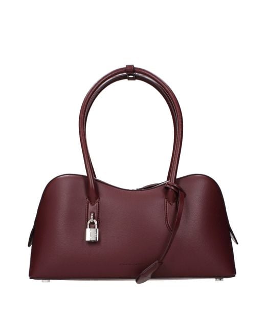 Stella McCartney Purple Stella Mc Cartney Ryder Shoulder Bags Eco Leather/Bordeaux