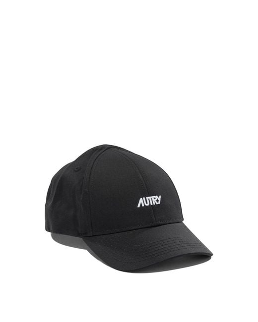 Autry Black Cotton Hat for men
