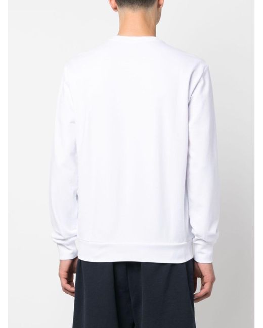 Sudadera con logo estampado EA7 de hombre de color White