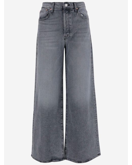Jeans Di Cotone Allungata Madre di Mother in Blue