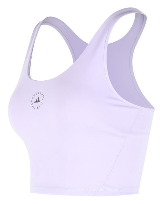 Adidas By Stella McCartney Purple Lilac Polyester Blend Sporty Top