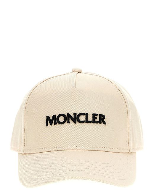 Casquette de broderie de logo Moncler pour homme en coloris Natural