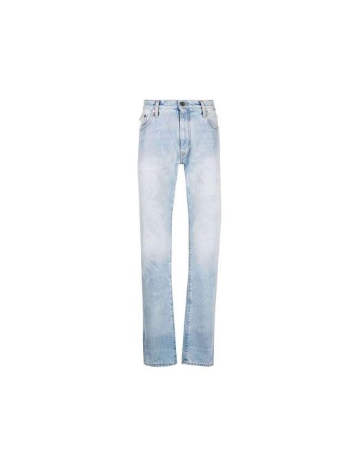 Off-White c/o Virgil Abloh Blue Logo Denim Jeans for men