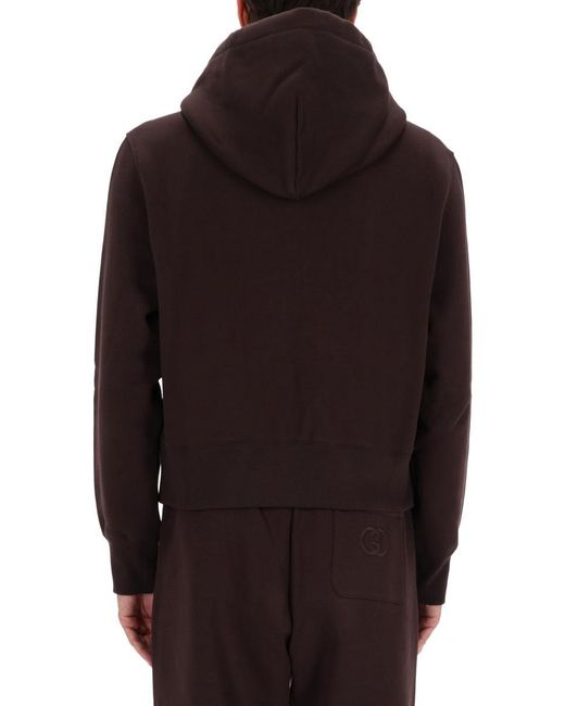Gucci Black Sweatshirt With Logo Embroidery for men