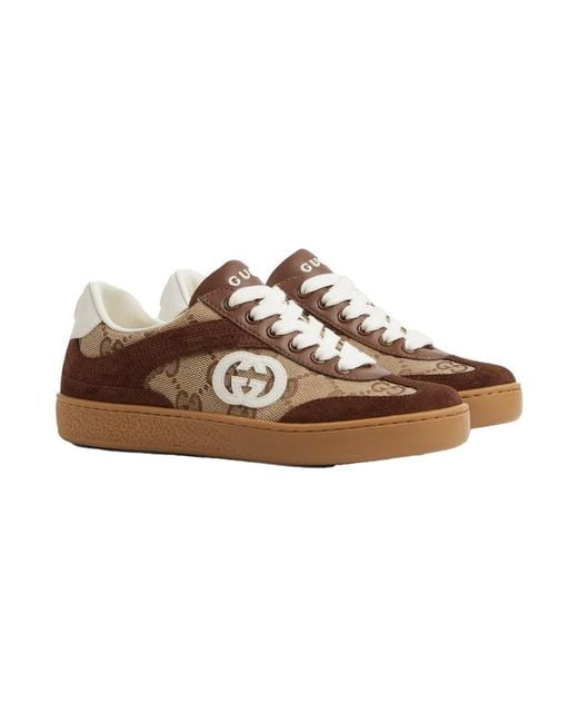 Gucci Brown Interlocking G Sneakers