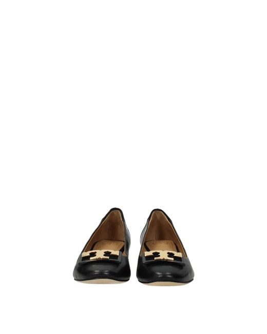 Tory Burch Black Leather Ballet Flats
