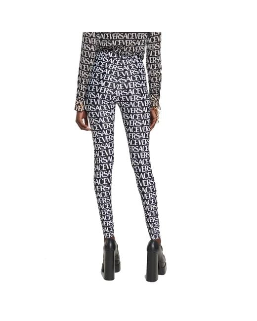 Versace Black Logo Leggings