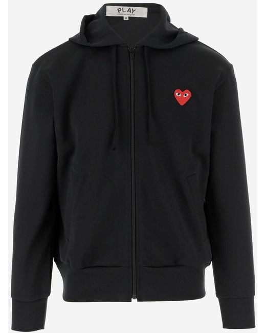 Comme des Garçons Black Comme Des Garcons Nylon Hoodie With Logo for men