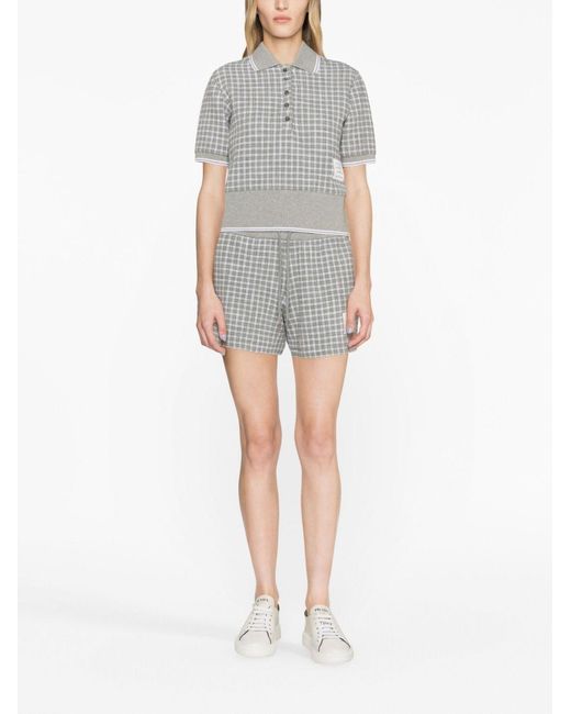 Thom Browne Gray Tweed Cotton Shorts
