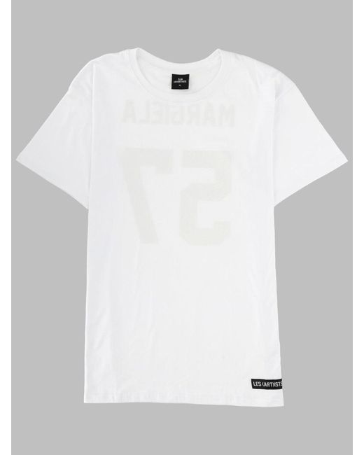 LES (ART)ISTS White T Shirt Con Stampa