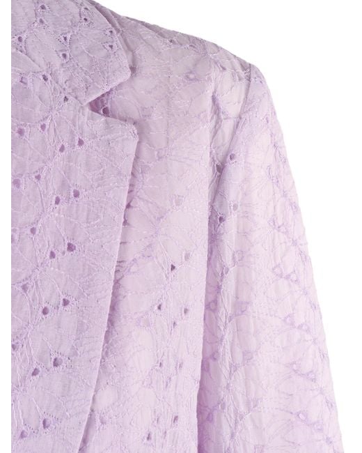 Forte_forte Purple Giacca Mussola Ricamo "Broderie Anglaise"