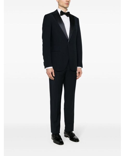Giorgio Armani Black Slim Fit Wool Tuxedo Suit for men