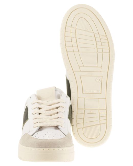 SAINT SNEAKERS White Sail Leather And Suede Trainers for men