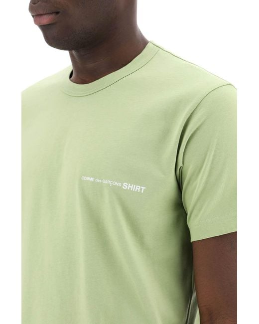 Comme des Garçons Logo Print T -shirt in het Green voor heren