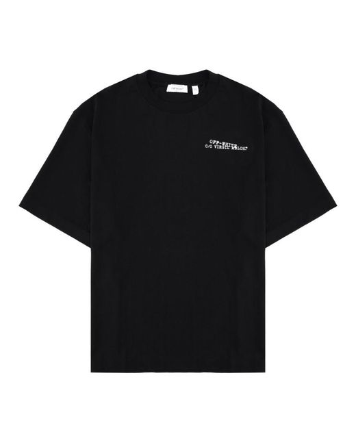Off-White c/o Virgil Abloh Black T Shirt Con Logo