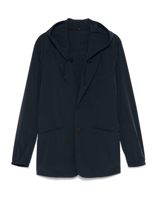 Emporio Armani Chaqueta de blazer con capucha de nylon exclusiva Emporio Armani Exclusive de color Blue