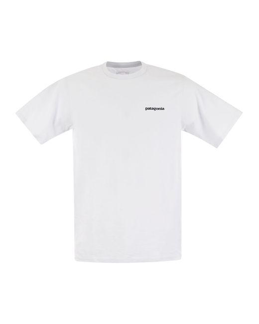 Patagonia Patagonië Gerecycled Katoenen T -shirt in het White