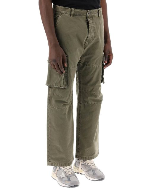 Pantalones de lona de carga de ganso dorado para hombres Golden Goose Deluxe Brand de hombre de color Green