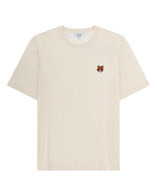 Maison Kitsuné White T Shirt "Fox Head"