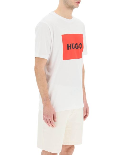 HUGO Dulive T -Shirt mit Logobox in Red für Herren