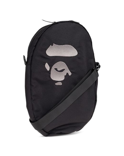 A Bathing Ape Black Big Ape Head Shoulder Bag M