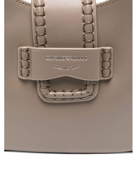 Emporio Armani Gray Small Leder Umhängetasche