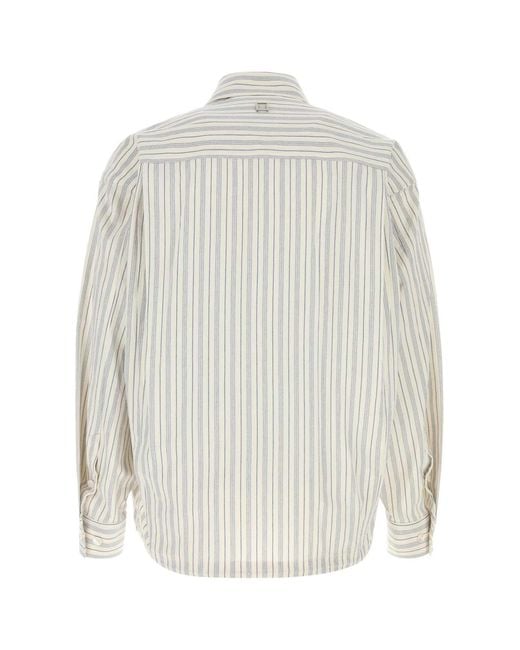 Wooyoungmi White Embroidered Cotton Shirt for men