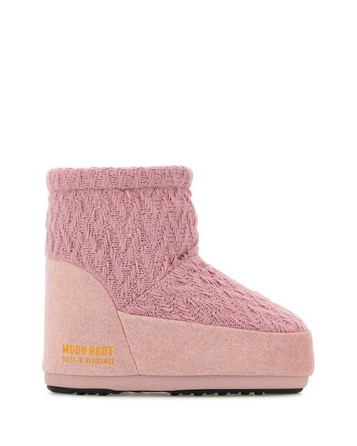 Moon Boot Pink Icon Low Ankle Boots