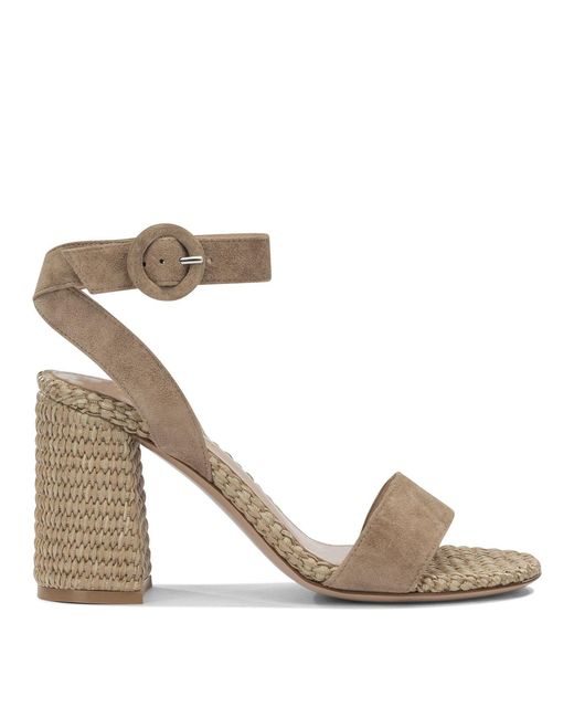 Gianvito Rossi Metallic "Luana 85Mm" Heeled Sandals