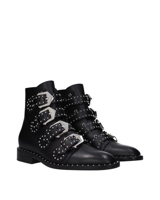Givenchy Black Leather Ankle