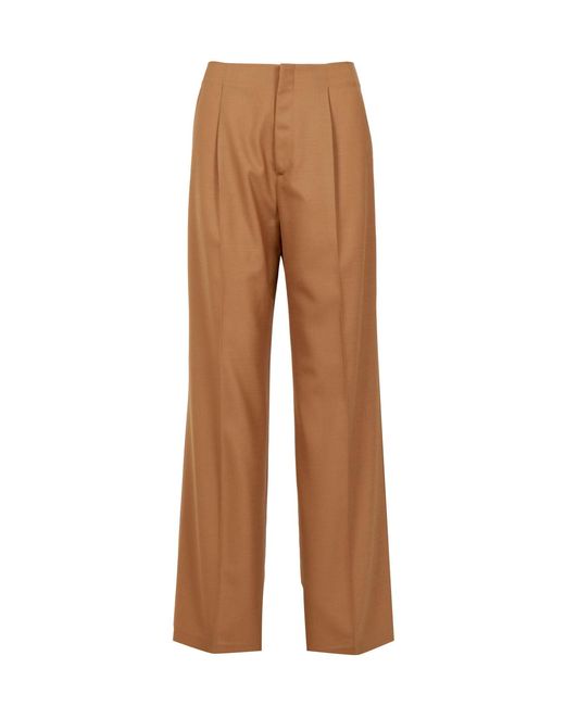 Alberta Ferretti Broek Camel in het Brown