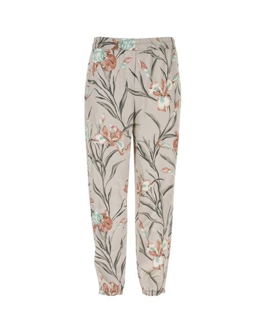 Saint Laurent Gray Printed Satin Pant for men