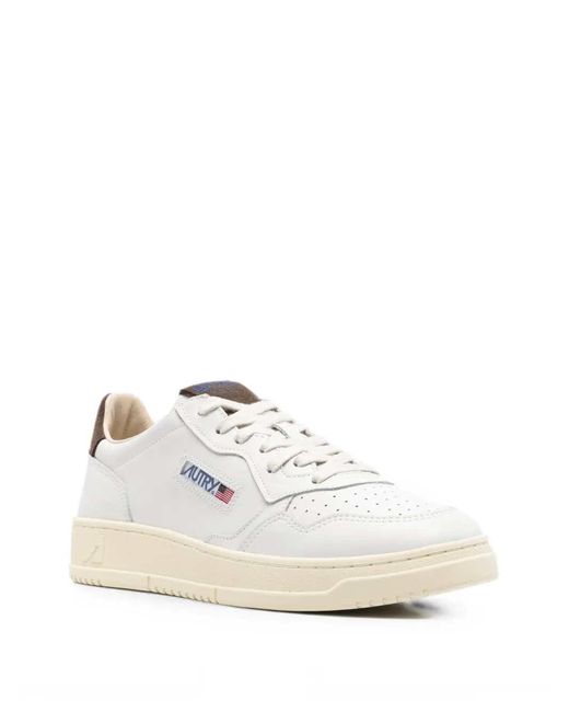 Autry White Medalist Sneakers With Logo Patch