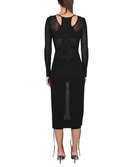 ANDREADAMO Black Long Perforated Jersey