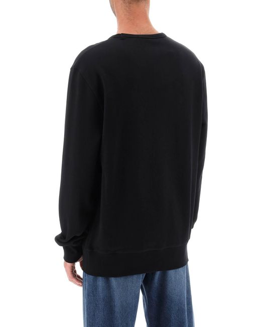 Alexander McQueen Crew Neck Sweatshirt Mit Schädelstickerei in het Black voor heren