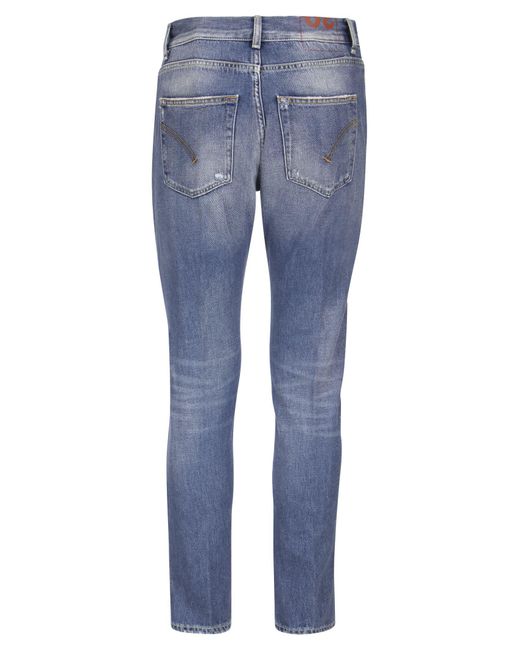 Dondup Blue Dian Stretch Eco Denim Carrot Jeans for men
