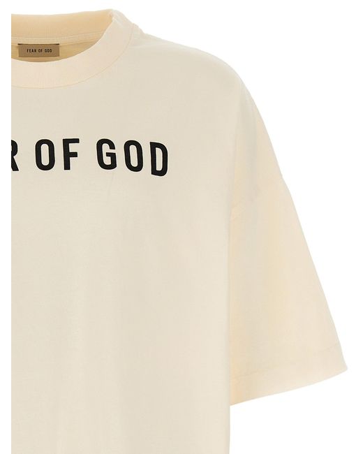 Fear Of God Natural Logo Print T-Shirt for men