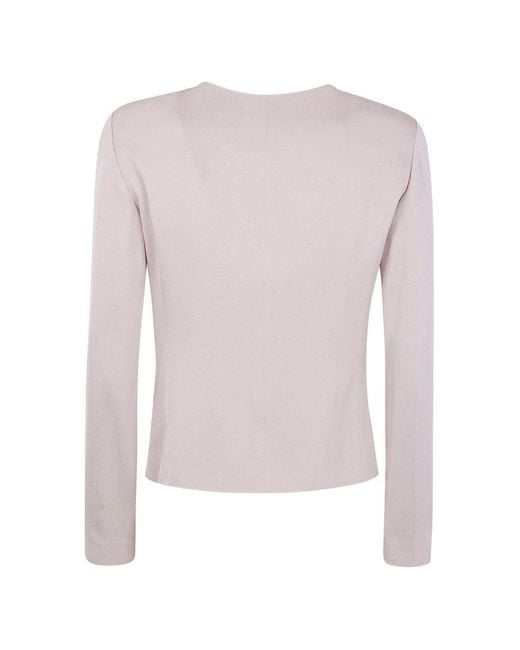 Emporio Armani Pink Ruffled Jacket