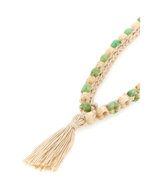 Alanui Multicolor Embellished Crochet Necklace