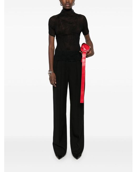SPORTMAX PRE Black Straight Leg Trousers
