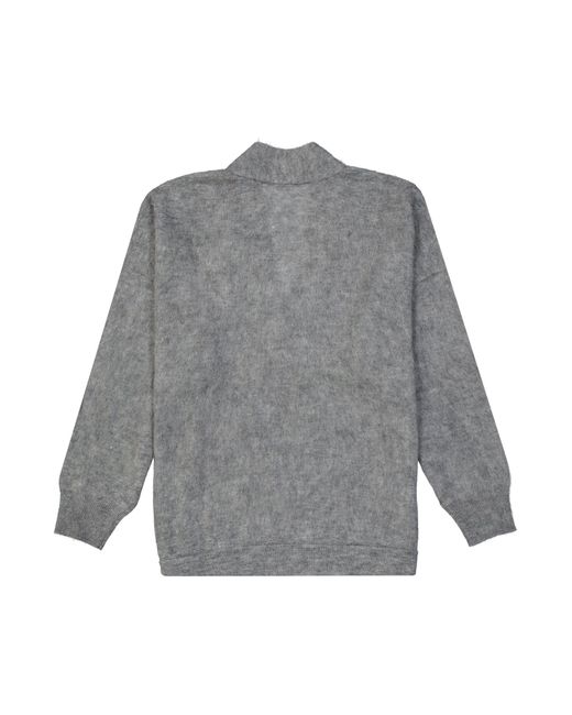 Brunello Cucinelli Gray Mohair Wool Pullover