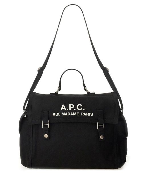 A.P.C. Black Borsa A Tracolla Con Logo for men