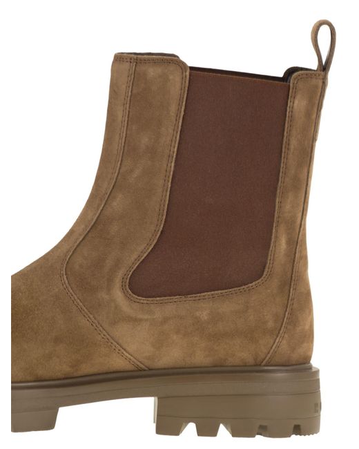 H673 Suede Chelsea Bottes Hogan pour homme en coloris Brown