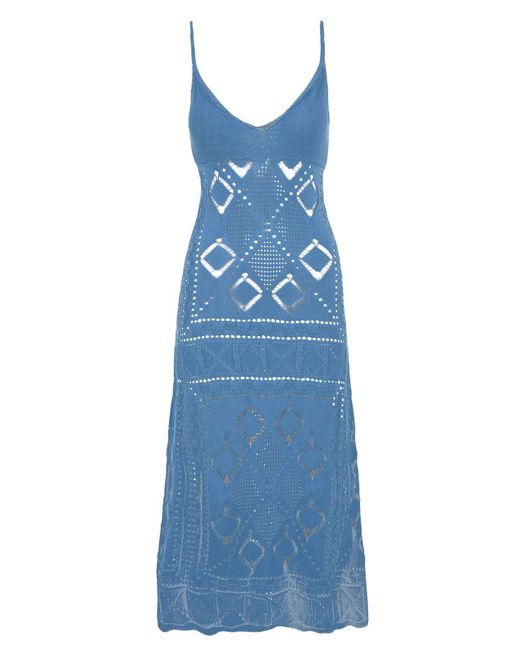 Robes turquoise Akep en coloris Blue