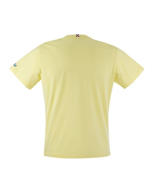T Shirt con estampado en el frente Mc2 Saint Barth de color Yellow