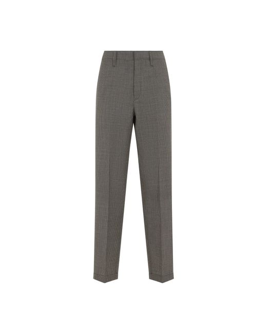Prada Gray Wool Pants for men