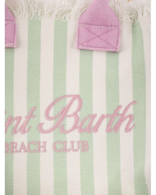Mc2 Saint Barth Multicolor Colette gestreifte gemusterte Handtasche