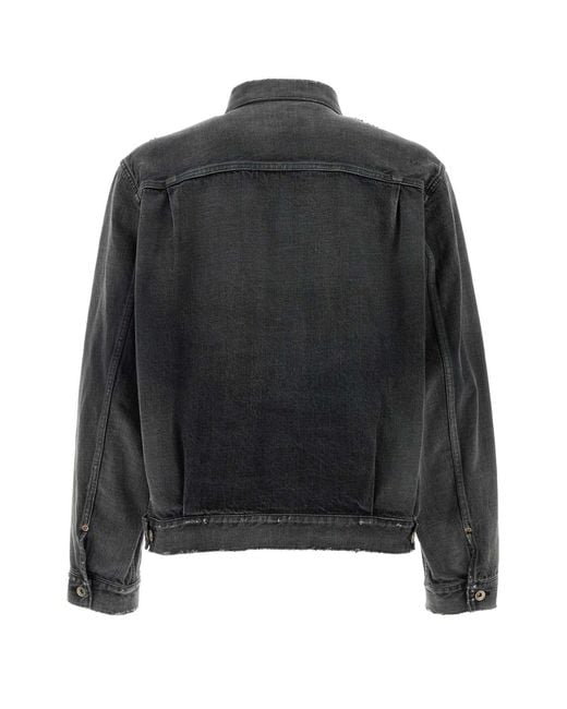 Sacai Black Shirt Collar Jacket for men