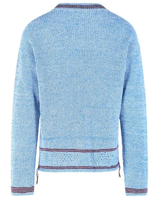 Marni Blue Light Cotton Sweater for men