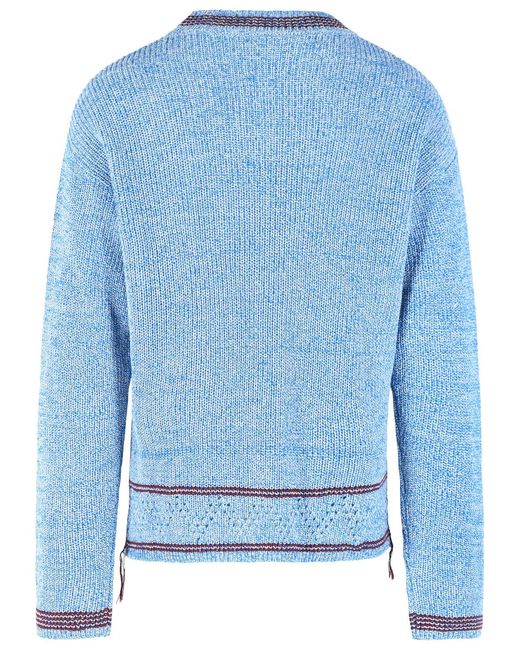 Marni Hellblauer Baumwollpullover in Blue für Herren